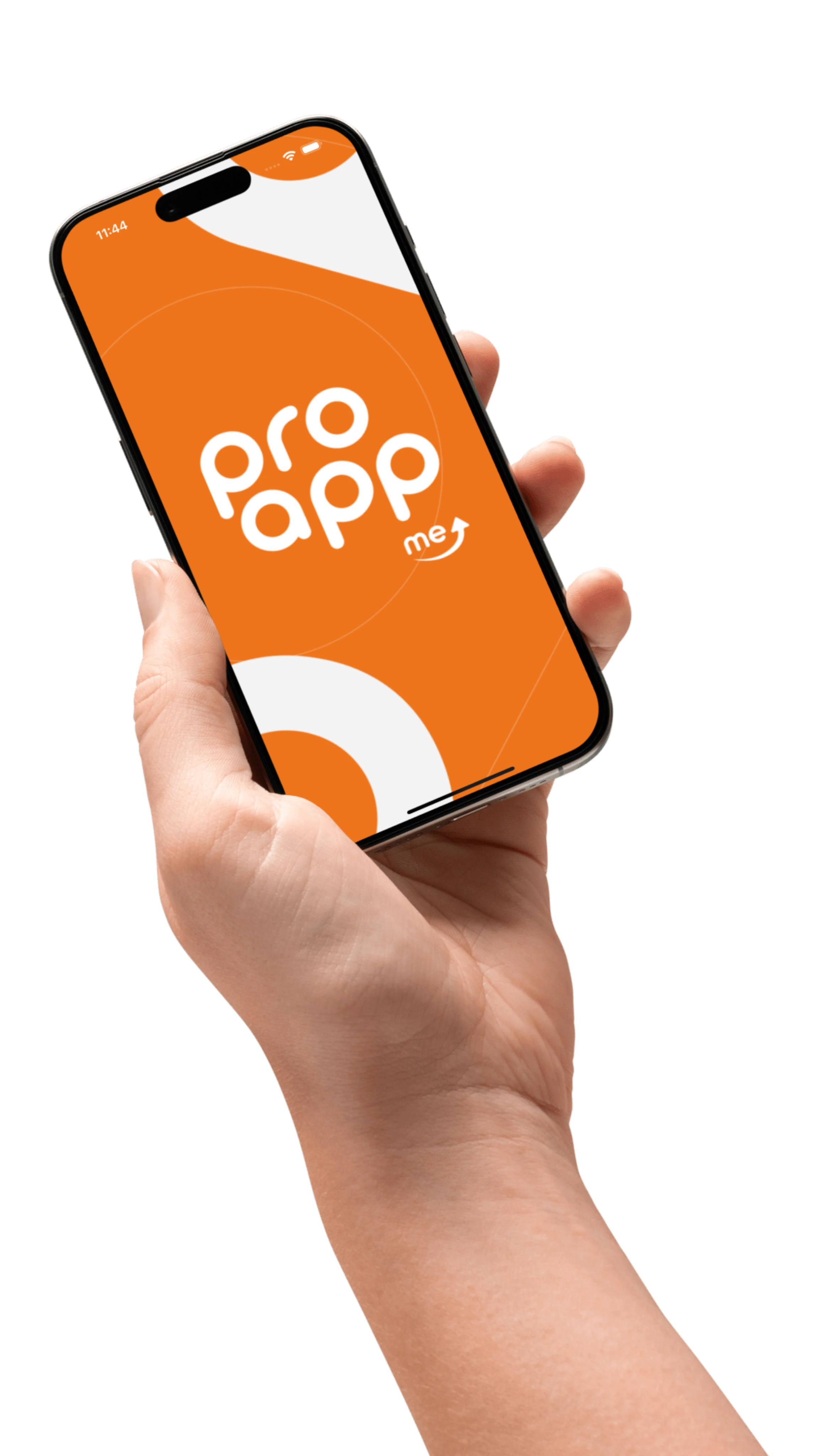 Mão segurando celular